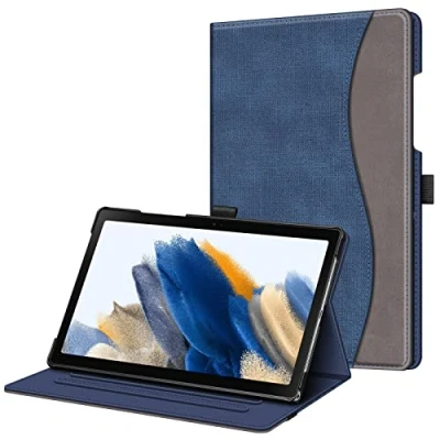 Afbeelding van Fintie Hoes voor Samsung Galaxy Tab A8 10,5 inch 2022/2021 SM X200/X205/X207, meerdere hoeken, met documentsleuven en automatische slaap /waakfunctie, indigoblauw denim
