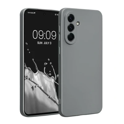 Afbeelding van kwmobile metallic telefoonhoesje van TPU geschikt voor Samsung Galaxy A56 5G Flexible case smartphone In grijs