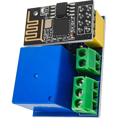 Afbeelding van AZDelivery ESP8266 01S Wlan WiFi Module 5V met Relais Adapter (opvolger van ESP01) compatibel Arduino Inclusief E Book!