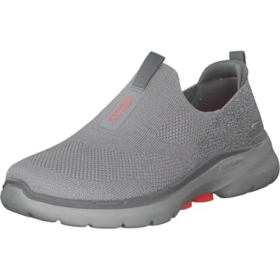Afbeelding van Skechers Performance GO WALK 6 Sportieve wandelschoenen, Dames, Maat: 37, Gray textile/coral trim Textiel