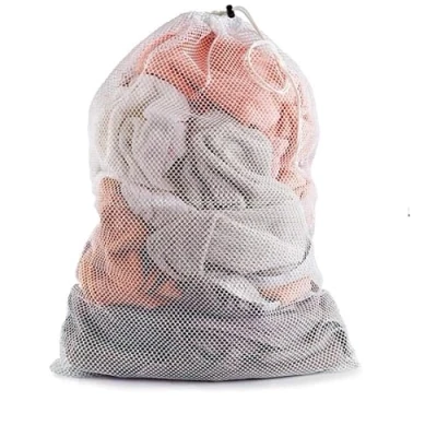 Afbeelding van INF Wasnet grote waszak 90 x 60 cm wit