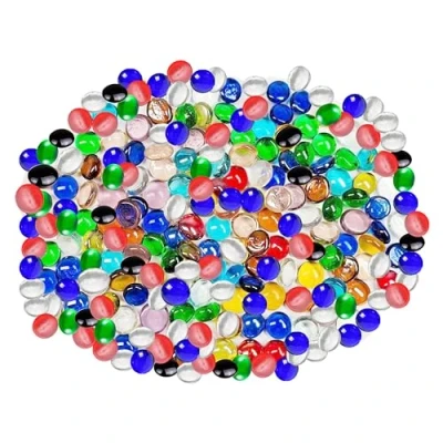 Afbeelding van ARSUK Decoratieve kiezelstenen van glas, ronde stenen, edelstenen, Glas