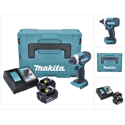 Afbeelding van Makita DTD 152 RMJ 18V Li Ion accu slagmoersleutel in Makpac met 2x 4.0 Ah en 1x snellader