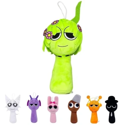 Afbeelding van wiztex Sprunkii pluche dier YouTube Video Gevulde Animals cadeau voor kinderen en fans (groen)