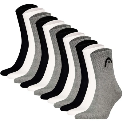 Afbeelding van Head Unisex 12ER PACK CREW LOGO Sportsokken, Maat: 43 46, Grau weiß schwarz