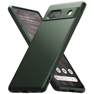 Afbeelding van Ringke Onyx beschermhoes compatibel met Google Pixel 7A, verbeterde grip, robuust, flexibel, robuust TPU, voor 7a (2023), donkergroen