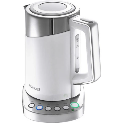Afbeelding van Concept RK3170, 1,7 l, 2200 W, Roestvrijstaal, Wit, Kunststof, Instelbare thermostaat, Waterniveau indicator