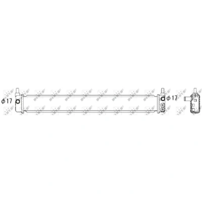 Afbeelding van NRF 59175 Radiateur Aluminium 602 62 24 Koelribben gesoldeerd