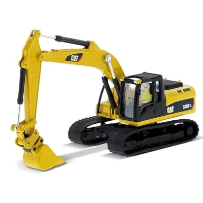 Afbeelding van Cat 320D Graafmachine met diverse accessoires (tools) 1:87 Diecast Masters HO Series