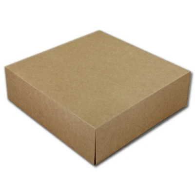 Afbeelding van Taartdoos 25x25x8cm. Kraft 3st