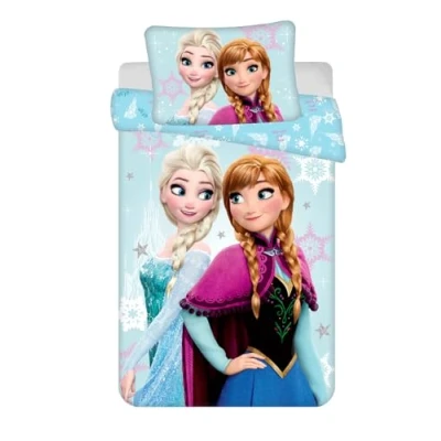 Afbeelding van Disney Frozen BABY Dekbedovertrek, Anna Elsa 135 x 100 + (1x) 40 60 cm Katoen