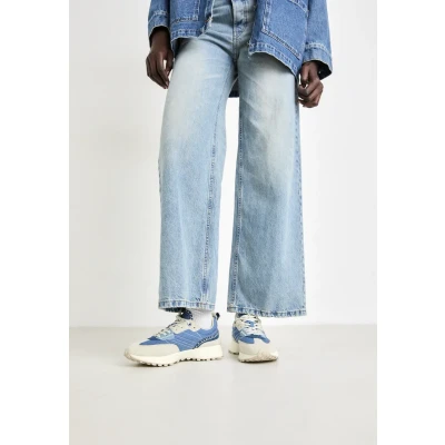 Afbeelding van Pepe Jeans Lucky Sneakers laag, Dames, Maat: 39, Denim Leer en textiel