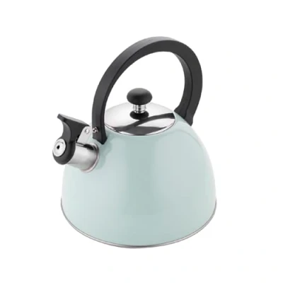 Image de FLORINA Bouilloire Inox (2,5 l) I Sifflante BRILLO Poignée Résistante à la Chaleur non Electrique Induction, Gaz Pour Thé et Café Couleur: Menthe
