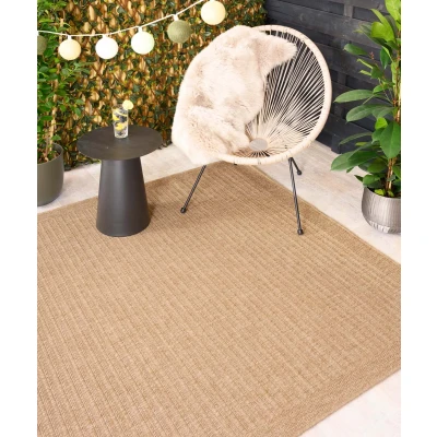 Afbeelding van Jute Buitenkleed Boho Stripe Beige 140x200 Cm