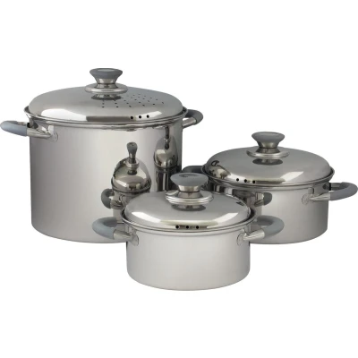 Afbeelding van Eurotrail Rvs Pannenset Groot Met Pasta Pan Ø22x17cm