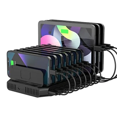 Afbeelding van Unitek Snel laadstation met Quick Charge 3.0, Multi USB voor meerdere apparaten, iPhone, iPad, tablet, Kindle Black (CE gecertificeerd)