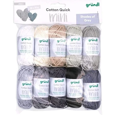 Afbeelding van 6145 3 Cotton Quick Mini Shades of Grey 10x15gram