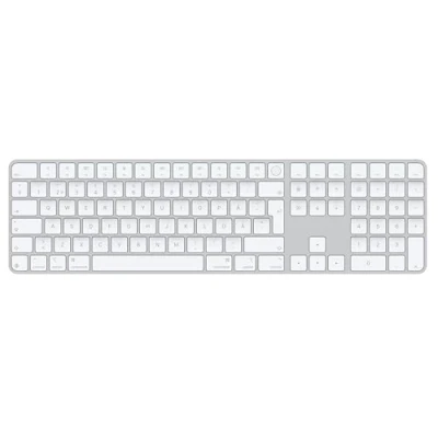 Afbeelding van Apple Magic toetsenbord met aanraak ID en numeriek toetsenblok voor Macs Chip, Zweeds Witte toetsen
