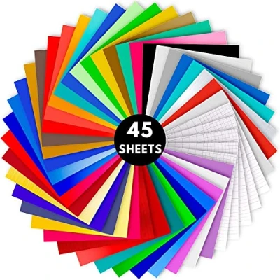 Afbeelding van Cricut 45 vellen permanent vinyl voor 40 + 5 transferbanden vinylsnijmachine, per NimNik.
