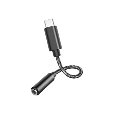 Image de DLH DY TU4560 USB C vers adaptateur de prise casque 24 pin mâle pour mini phone stereo 3.5 mm femelle 13 cm