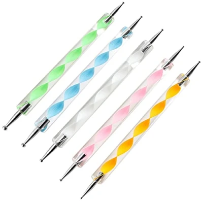 Afbeelding van Hanyousheng Dotting Pen, Nail Art Tools, Sculpture Pen Dubbele Punt, 5 Stuks Tekening Schilderen Gereedschap Pen,Voor Design Marmeren Tool