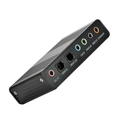 Image de LEAGY Carte Son, 6 canaux Son Externe USB 2.0 Externe Surround 5.1 Optique S/PDIF Audio Adaptateur pour PC Porta