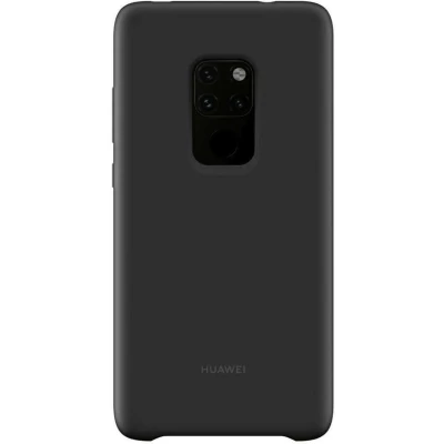 Afbeelding van Silicon Case Hoesje Huawei Mate 20 Zwart