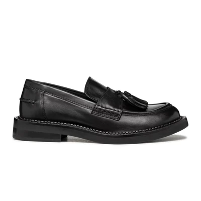 Afbeelding van Geox Serilda Instappers, Dames, Maat: 36, Black Kalfsleer