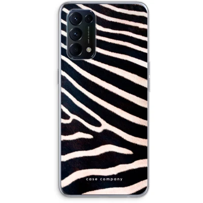 Afbeelding van Case Company® hoesje geschikt voor Oppo Find X3 Lite Zebra Soft Cover Telefoonhoesje Bescherming aan alle Kanten en Schermrand