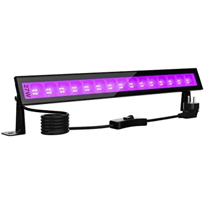 Afbeelding van Onforu 27 W uv led stang, zwart licht, 60 leds, A, paars, IP66 waterdicht, voor buiten, verlichting, Kerstmis, neonmake up, lichaamsverf, DJ disco