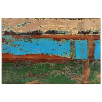 Afbeelding van Tafelblad rechthoekig 25 27 mm 60x90 cm massief gerecycled hout