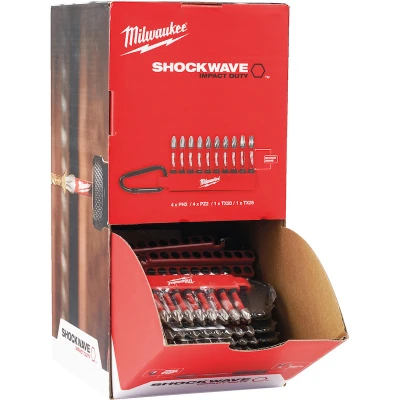 Afbeelding van MILWAUKEE 4932492939 SHOCKWAVE IMPACT DUTY bitset met karabijnhaak 10 delig