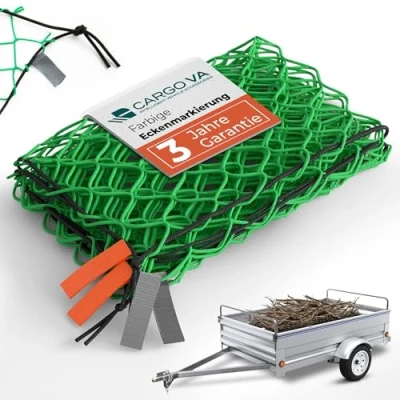 Afbeelding van CargoVA® Slim aanhangernet, met rubberen koord en markering van de hoeken Voor een perfecte zekering lading 2 x 3 m