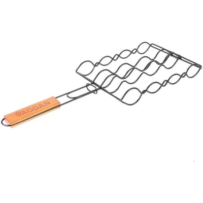 Afbeelding van BBQ grillrooster Vaggan (Houten handvat, Zwart)