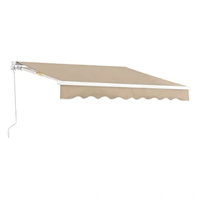 Afbeelding van Zonnescherm luifel handbediend met knikarm 250x200 cm beige