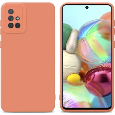 Afbeelding van Cadorabo Hoesje geschikt voor Samsung Galaxy A71 4G in Fluid LICHT ORANJE Beschermhoes gemaakt van flexibel TPU silicone Cover Case