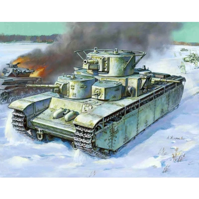 Afbeelding van Zvezda T 35 Heavy Soviet Tank (Zve3667) modelbouwsets, hobbybouwspeelgoed voor kinderen, modelverf en accessoires