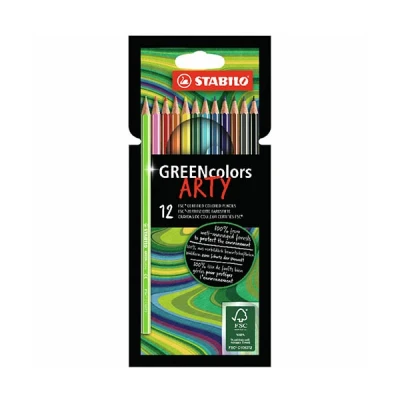 Image de Stabilo Greencolors ARTY crayons de couleur (12 pièces)