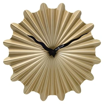 Afbeelding van Nextime Ne 3286Go Metalen Wandklok 40Cm Stille Klok Goud &quot;Sunny&quot;