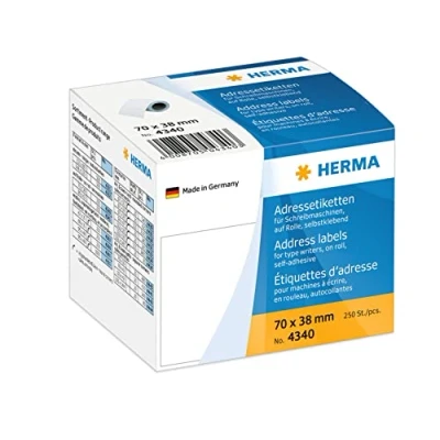 Afbeelding van Etiket HERMA adres 4340 70x38mm op rol wit 250stuks