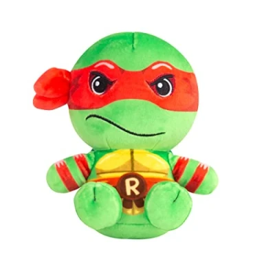 Afbeelding van Club Mocchi TOMY pluche dier Turtles Ninja Raphael 15 cm TMNT dieren om te verzamelen officieel gelicentieerd speelgoed actiefiguren vanaf 3 jaar