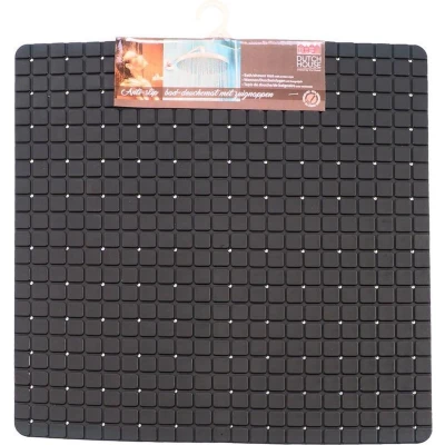 Afbeelding van Dutch House Anti Slip Douchemat 55X55 Cm Zwart