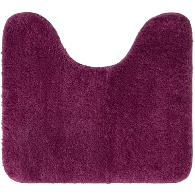 Afbeelding van Brandsseller Toiletmat 45 x 50 cm met uitsparing in zachte microvezel, antislip, toiletmat, paars