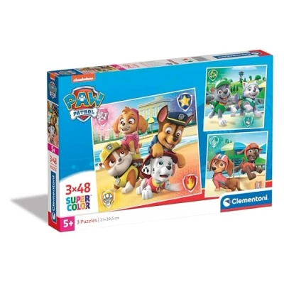 Afbeelding van Clementoni Super Color 3in1 Puzzel Paw Patrol 3x48 Stukjes