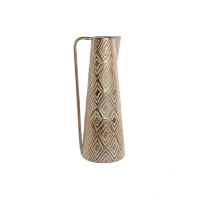 Afbeelding van Vaas Home ESPRIT Wit Gouden Metaal Modern 19,5 X 53 cm