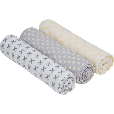 Afbeelding van Lässig Hydrofiele luier swaddle doek Riddle 3 stuks 85x85 cm