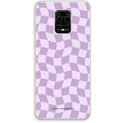 Afbeelding van Case Company® hoesje geschikt voor Xiaomi Redmi Note 10 Lite Grid Paars Soft Cover Telefoonhoesje Bescherming aan alle Kanten en Schermrand