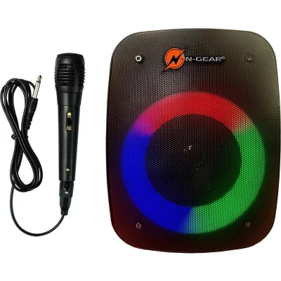Afbeelding van N GEAR LGP 4 Studio Draadloze Bluetooth Party Speaker Karaoke Set 1 Microfoon Discoverlichting