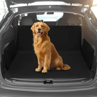 Afbeelding van QWORK® kofferbakbescherming voor honden, 600D Oxford, waterdicht, met zijbescherming, universele