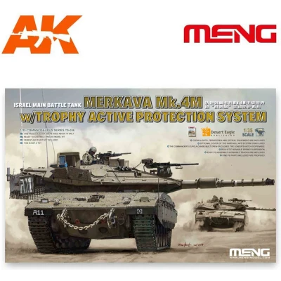 Afbeelding van 1:35 MENG TS036 Israel Main Battle Tank Merkava Mk.4M w/TROPHY Active Protection System Plastic Modelbouwpakket